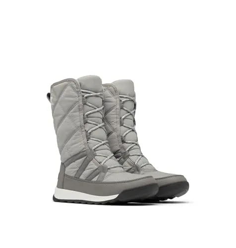 Sorel Damen Stiefel Whitney II Plus Tall Lace WP 2088261 Grau - Wanderschuhe mit wasserdichter OutDry-Membran und 200 g Isolierung für warmen Komfort in der Freizeit.
