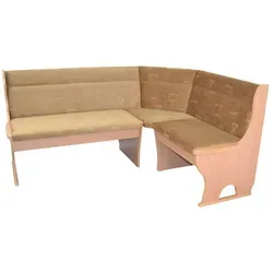 Eckbank Truheneckbank 125x165 cm in Grün/Rot/Beige