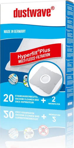 Staubsaugerbeutel + 2 Filter für Aldi Staubsauger Aktion Severin S'Power BC 7046 von dustwave® ersetzt Swirl DD9 / Y101 / Y191 / Y201 / Y50 / Y93 / Y95 20