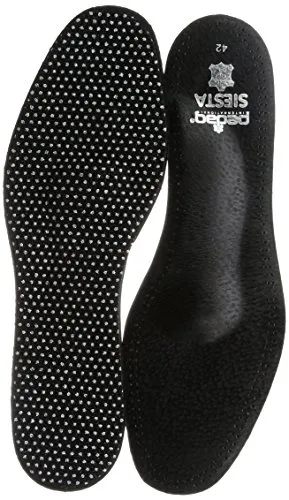 Pedag Siesta Schuheinlagen aus schwarzem Leder für Absatzschuhe, Pumps und enge Schuhe. flexible anatomische Senk und Spreizfußstützen, Aktivkohle gegen Fußgeruch, Schwarz, 37 EU