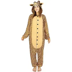 Metamorph Kostüm Giraffen Onesie Kostüm, Gemütlicher Overall für Savannen-Bewohner braun S-M