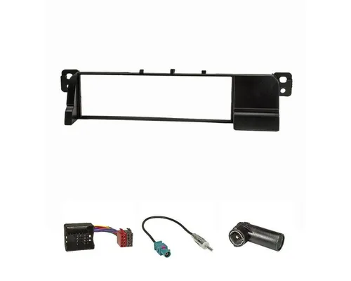 tomzz Audio Radioblende Set passt für BMW 3er E46 mit Quadlockadapter ISO Fakra An Autoradio