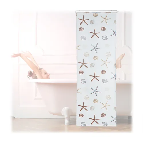 Duschrollo Badewannenrollo Duschvorhang PVC maritim Sichtschutzrollo