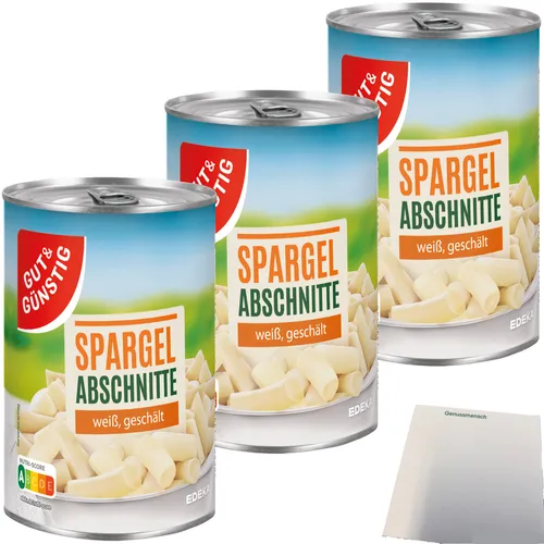 Gut&Günstig Spargelabschnitte ohne Köpfe 3er Pack 3x420g Dose usy Block