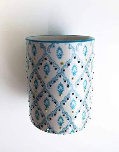 Tranquillo Zahnputzbecher/Zahnbürstenhalter Naila mit floralem Vintage-Muster