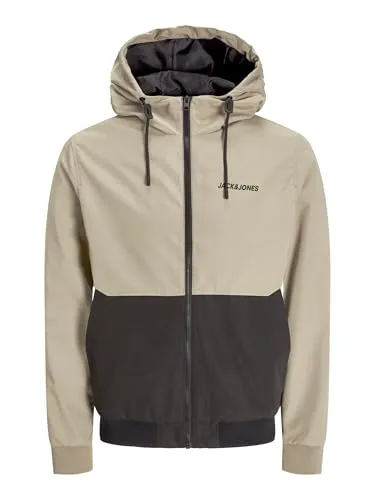 Jack & Jones PlusSize Bomberjacke JJERUSH HOOD BOMBER NOOS PLS - Funktionsjacke in XXXL, windabweisend mit modischem Logo-Schriftzug und praktischen Eingrifftaschen für optimalen Komfort.