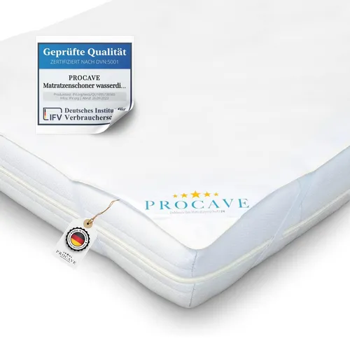 PROCAVE wasserdichte Matratzenauflage 90x190 cm – atmungsaktiver Matratzenschoner