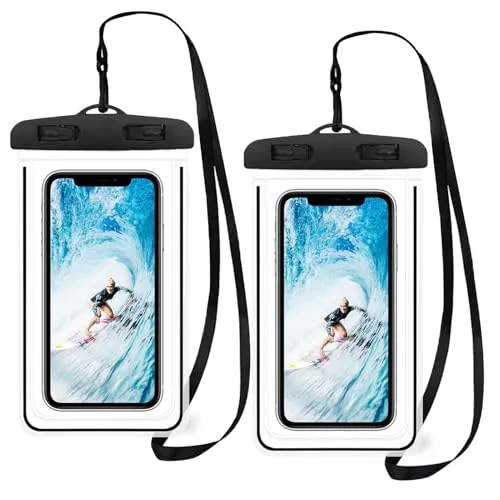 Stück Schwarz Wasserdichte Handyhülle Unterwasser,Wasserfeste Schwimmen Umhängen Cover Handytasche,Waterproof Phone Case,Wasserhülle Handy Hülle Zum Tauchen,Beach Essentials Outdoor Wassersport 2