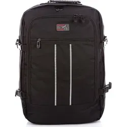 Bag Street großer Handgepäck-Reiserucksack für Damen und Herren in Schwarz