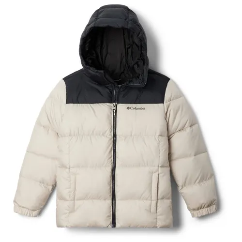 Columbia Puffect Hooded Jacket für Kinder - dark stone, black (278) S - Outdoor Freizeitjacke für Kinder, ausgestattet mit Thermarator-Isolierung für warme Tage und wasserabweisendem Material für optimalen Wetterschutz.