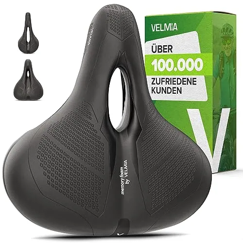 Velmia Fahrradsattel [Stadt] – Ergonomischer & wasserdichter Fahrradsitz für Damen und Herren