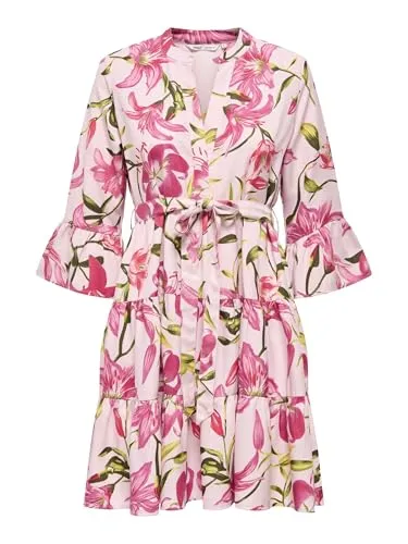 ONLY Onlsina Life 3/4 Kurzkleid Noos WVN in pink von ONLY