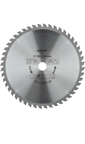 Wolfcraft Kreissägeblatt Ø 300 mm mit 48 Zähnen von Wolfcraft GmbH
