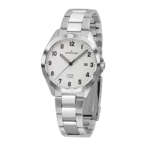 Atrium Herren Armbanduhr Edelstahl mit Saphirglas