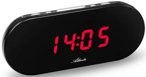 Atlanta 2606/1 Digitalwecker Groß LED - Wecker mit großem LED-Display, 24-Stunden-Anzeigeformat und Quarz-Uhrwerk für präzise Zeitmessung. Ideal für einen einfachen Überblick im Schlafzimmer.