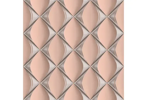 Vliestapete Grafisch 3D rosa silber grau - My Home My Spa - Moderne Wandtapete für alle Zimmer, abziehbar und waschbar. Ideal für einen stilvollen Look in Ihrem Zuhause.