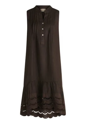Cartoon Maxikleid Kurz ohne Arm mit V-Ausschnitt - Stylisches Maxikleid ohne Ärmel, ideal für warme Tage. Ausgestellt geschnitten, knieumspielend mit Knopfleiste und modernem V-Ausschnitt für einen lässigen Look.