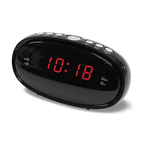 Denver Electronics CR-420 Digitale Uhr, tragbar, Radios, digital, UKW, LED, 1,52 cm (0,6 Zoll), Schwarz