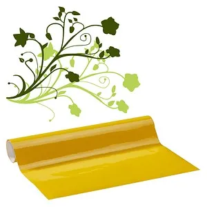 plottiX Vinylfolie permanent gelb 31,5 cm x 1,0 m, 1 Rolle