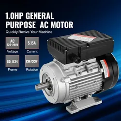 SucceBuy 2,2 kW Elektromotor 2800 U/min, Wechselstrom 220–240 V, 13,8 A, 90 l, B3-Rahmen. 24 mm Keilwelle, Drehung im Uhrzeigersinn/gegen den Uhr...