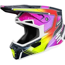 Shot Lite Racing Mips Motocross Helm, blau-gelb, Größe S - Leichter und robuster Motocross Helm mit D3O® Aufprallschutz und MIPS-Technologie für optimalen Schutz und Tragekomfort. Ideal für anspruchsvolle Fahrer.