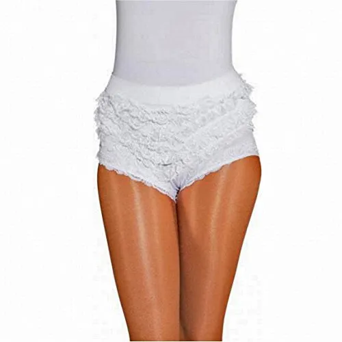 Fasching Kinder/Damen Rüschenhöschen weiß (140/152)