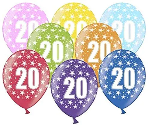 Stück Luftballons 20. Geburtstag 10