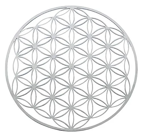 Saraswati Blume des Lebens aus Edelstahl 18cm