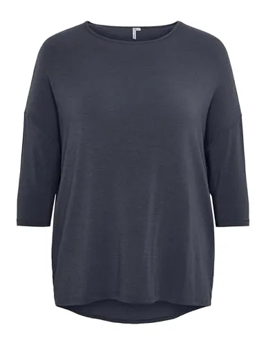 ONLY CARMAKOMA Damen Carlamour 3/4 Top JRS Noos, India Ink, Medium