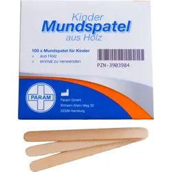 Mundspatel Holz für Kinder 100 St
