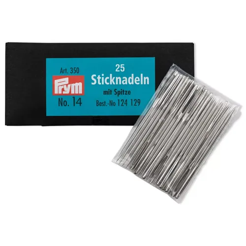 Stricknadeln mit Spitze Prym 124129 Strick Nadel Nr. 14 Größe 1,90x60mm Stahl 25