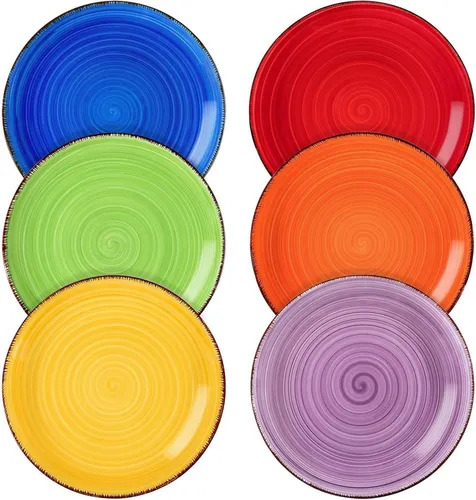 vancasso BONITA Steinzeug Kuchenteller Set 6-teilig 18,8 cm