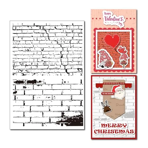 Arrietty Transparente Stempel für Backsteine, Wand, Hintergrund, DIY, Gummi, transparent, Stempel für Kartenherstellung