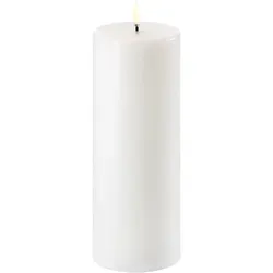 Uyuni LED Stumpenkerze 7,8x20cm nordic white - Kerzen - Echte Wachsoberfläche und 3D-Flamme für ein authentisches Flackern, rauch- und rußfrei, ideal für stimmungsvolle Atmosphäre.