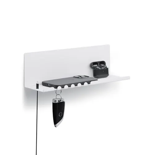 byde Helke Wandregal mit 5 Haken und Kabelhalter