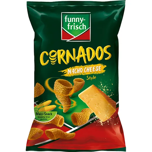 funny frisch Cornados Nacho Cheese Style Maissnack mit Käse 80g