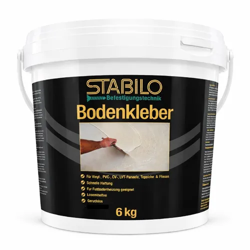 Bodenkleber 6kg | Hochleistungs-Kleber für Vinyl, Teppich und PVC