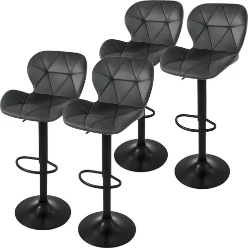 ML-Design 4er Set Barhocker - Höhenverstellbar & 360° drehbar - Barhocker mit gepolsterter Sitzfläche, ergonomischer Rückenlehne und Fußstütze für maximalen Komfort. Ideal für Küche, Bar oder Home Office – modern und vielseitig einsetzbar.