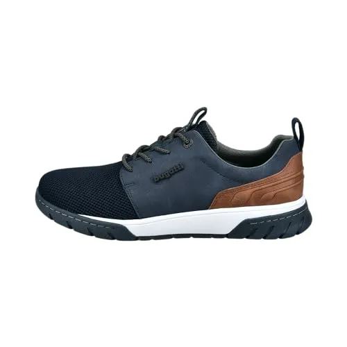 bugatti Sneaker mit Label und Kontrastbesatz - Sneaker low mit gepolsterter, herausnehmbarer Innensohle und SOFT FIT Dämpfung für höchsten Tragekomfort - ideal für den Alltag