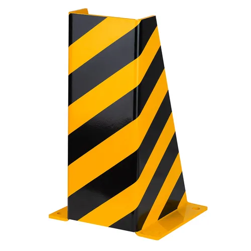 U-Anfahrschutz Regal-Rammschutz 400 mm - Palettenregale: Stabiler Anfahrschutz mit 4 mm Materialstärke, ideal für maximale Sicherheit in Lagerbereichen und mit orange/schwarzen Signalfarben für hohe Sichtbarkeit.