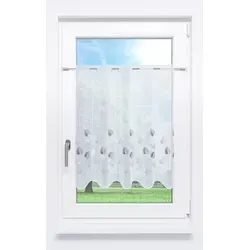 LYSEL® Scheibengardine Designblätter, grau, 70x80 cm in grau von LYSEL