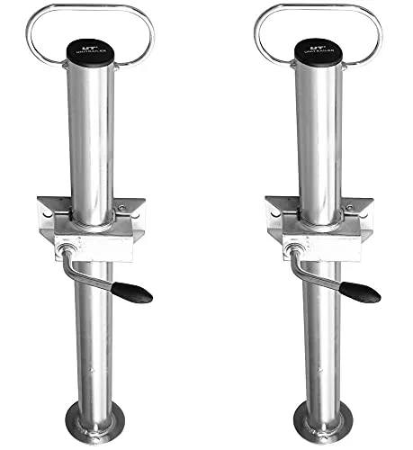 Set: zwei Anhänger Stützfüße mit Klemmhaltern für Pkw-Anhänger 60 cm