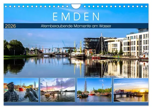 EMDEN Wandkalender 2026 – Atemberaubende Momente am Wasser - Hochwertiger Fotokalender im DIN A4 Querformat mit 12 beeindruckenden Motiven. Robuste Spiralbindung und umweltfreundliches Papier – ideal als Geschenk für jeden Anlass.