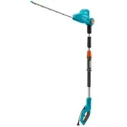 Gardena Elektro-Teleskop-Heckenschere THS 500 48 - Kraftvoller 500 W Motor, ergonomischer Griff und abwinkelbarer Kopf für müheloses Schneiden hoher Hecken