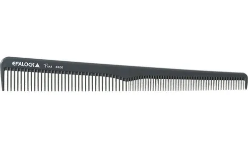Efalock Fine Haarschneidekamm #406 - Profi-Kamm 185 mm - Efalock Fine Haarschneidekamm #406, 185 mm lang, aus hochwertigem Polyacetal-Kunststoff für präzises Schneiden und Styling.