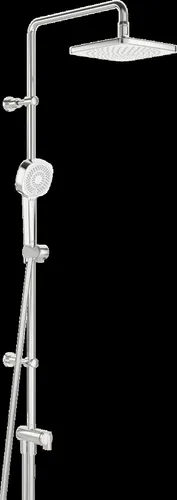 HANSA HANSABASICJET Duschsystem mit Eco-Durchfluss - Badewannen- & Duschsysteme mit 200x200mm Kopfbrause, Eco-Durchfluss für Wassereinsparung und Anti-Kalk-Technik für langlebige Nutzung.