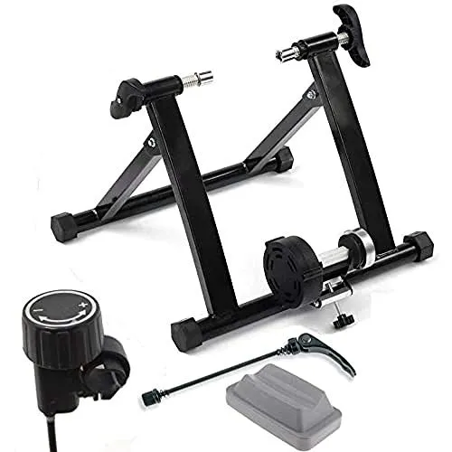 FFitness Fahrradrolle, zusammenklappbar, magnetisch, für Räder von 24 bis 29 Zoll (61 bis 69 cm), für Indoor-Fahrradtraining