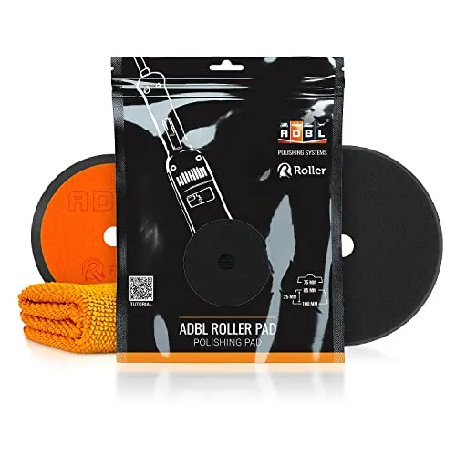 ADBL Roller Pad-DA Finish Polierpad - Polierschwamm für Ø75mm Stützteller - Profi Polierpad mit Klettverschluss - Polierschwamm, Auto Polieren, Schwamm Polierteller