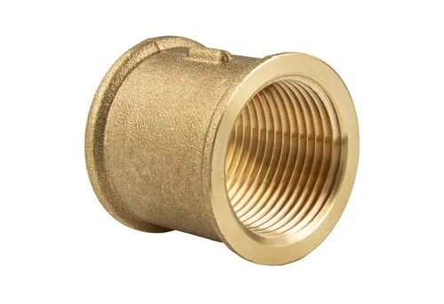 tecuro Gewindefitting Muffe Innengewinde zylindrisch (Rp), Messing blank, 3/4 Zoll