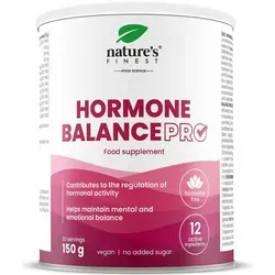 Nature's Finest Hormone Balance PRO - Natürliche Unterstützung für hormonelle Balance in den Wechseljahren. Mit 12 wissenschaftlich erprobten Inhaltsstoffen fördert es emotionales Gleichgewicht, besseren Schlaf und hilft, Stress zu bewältigen.